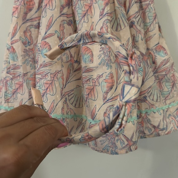 Cynthia Rowley Seashell Fit & Flare Pastel Cut Out Back Sleeveless Toddler Dress - Picture 5 of 8